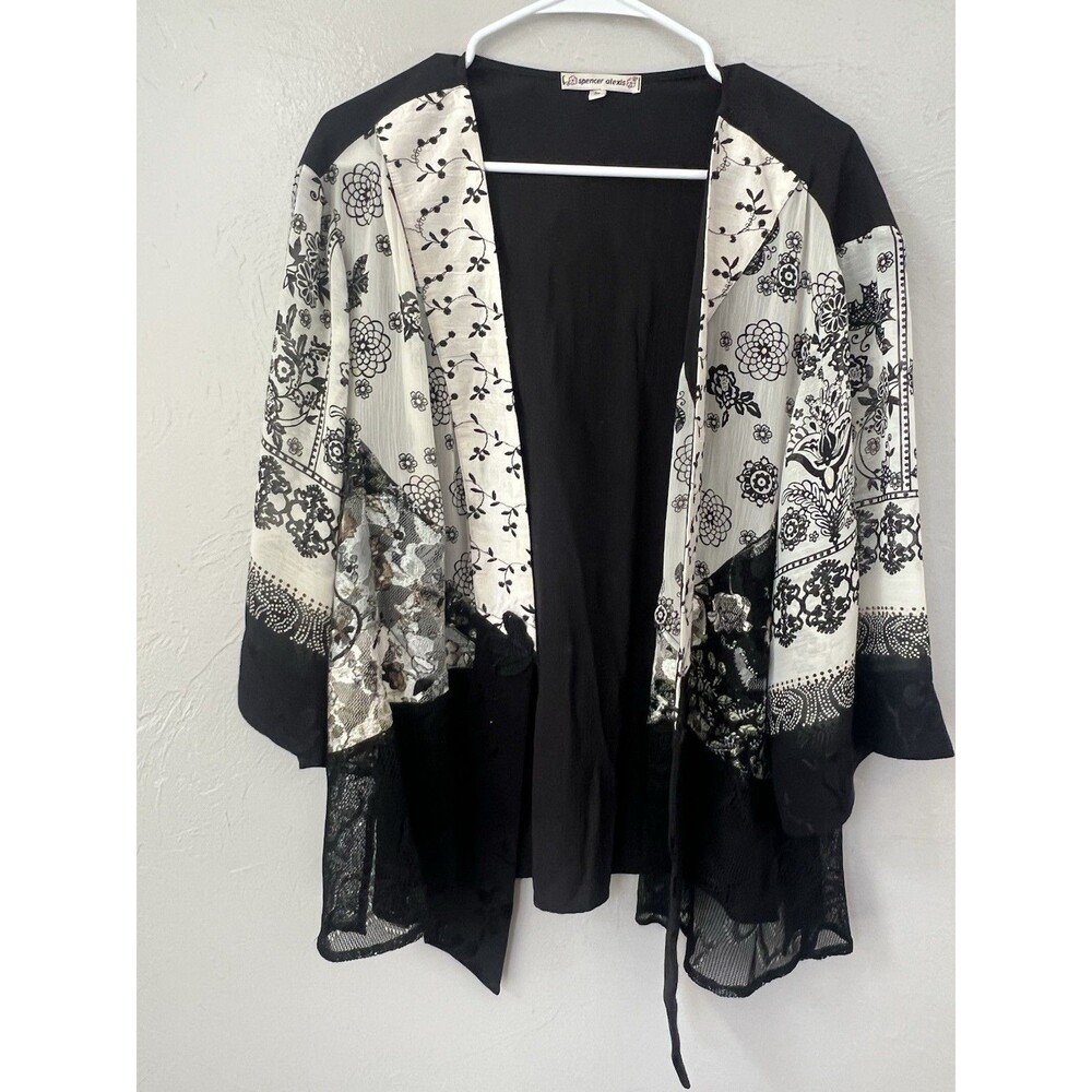 Spencer Alexis Kimono Jacket Top Size 3X Sheer Romantic Ethereal USA Whimsygoth